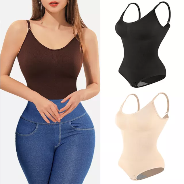 Damen Kompression Shapewear Bodysuit Bauchkontrolle Bauchweg Body Mieder Top 3