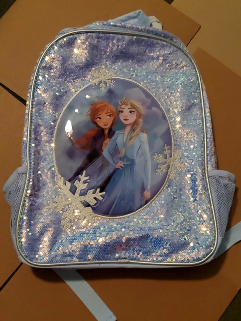 DISNEY FROZEN 2 Anna & Elsa Sparkly Back To School Work Backpack - New