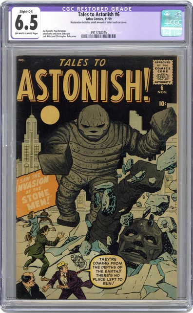 Tales to Astonish #6 CGC 6.5 RESTORED 1959 3917728015 Tales to Astonish #6 CGC 6.5 RESTORED 1959 3917728015