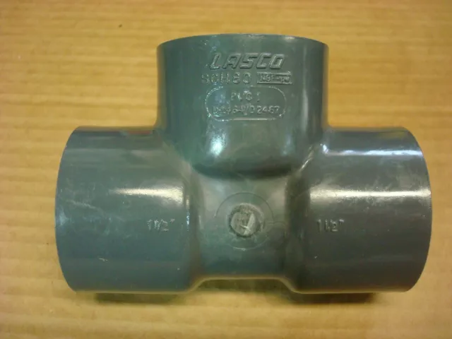 Lasco 1-1/2" SCH-80 PVC Tee Fitting NOS