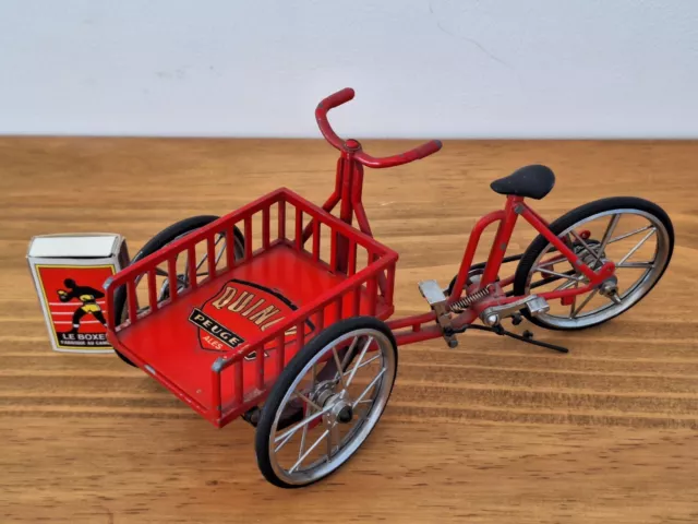 SUPERBE TRICYCLE jouet ancien PEUGEOT objet publicitaire QUINCY Alès Gard 30