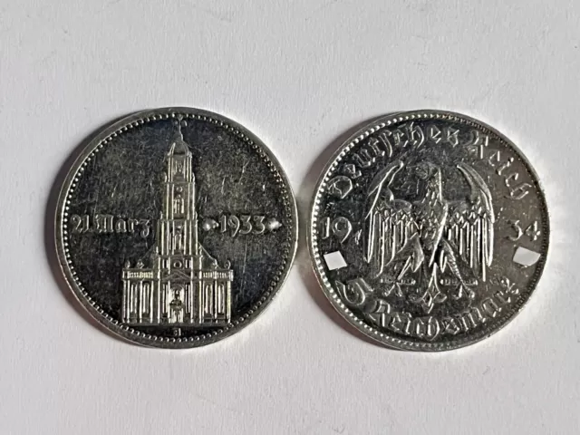 5 Reichsmark Garnisonskirche 1934 Mit Datum 900 Silber Wählen Sie Adefgj 68485