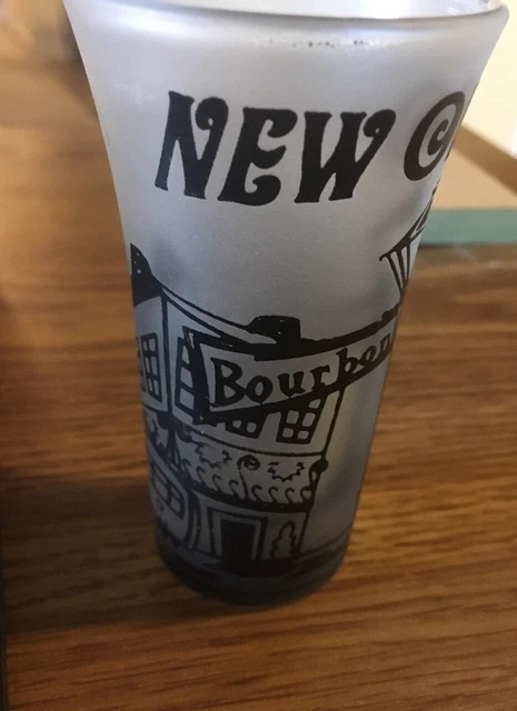 Vintage Tall 3-1/2"  Shot glass New Orleans, Bourbon St French Quarter