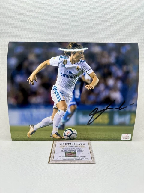 LUKA MODRIC REAL Madrid La Liga Soccer Hand Signed Autograph 8X10 Coa ...