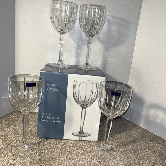Marquis by Waterford Omega Wine Glasses - Set of 4 - NEW IN BOX