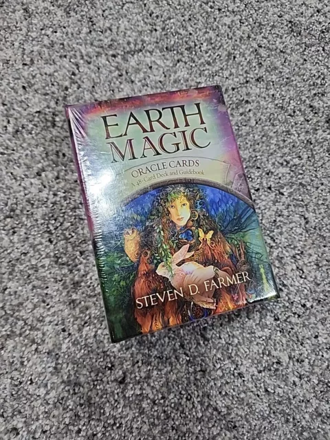NEW Earth Magic Oracle Cards : A 48-Card Deck and Guidebook by Steven D. Farmer
