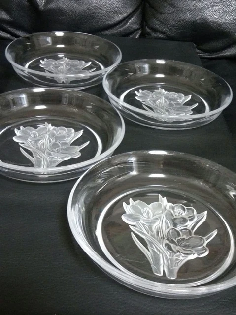 Lot 6 assiettes plates verre Pasabahce 19 cm - Arts de la table