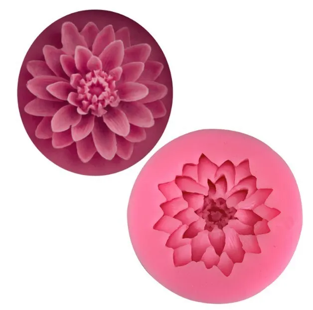 3D Flower Plant Silicone Fondant Cake Mould Sugar craft Icing Decor Baking Tool