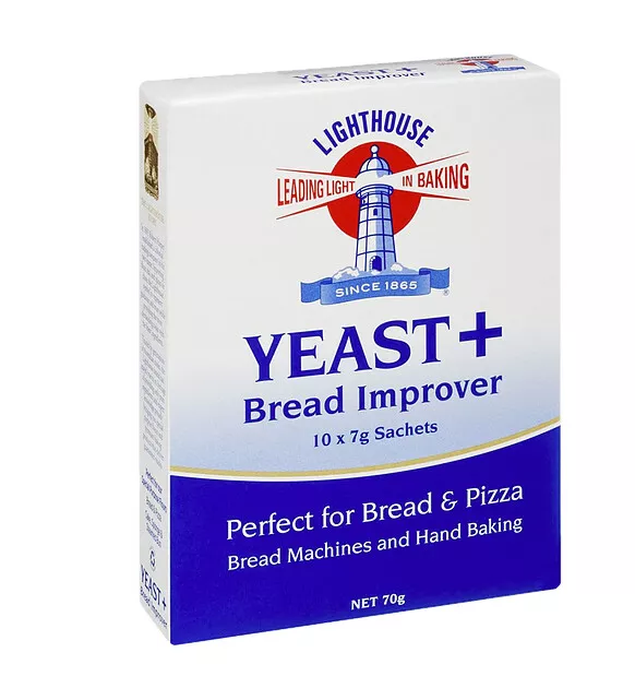 Yeast + Bread Improver for Bread and Pizza 10 x 7g sachets - Bakers Baking Yeast