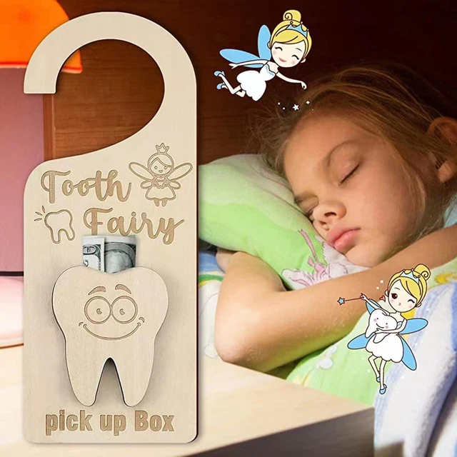 Dientes Pick Up Box Carta Curva Dormitorio Decoración Estampado de Hadas Dormitorio
