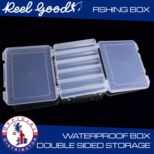 DOUBLE SIDED FISHING Box Tackle, Lure, weights Hooks Storage 20x17