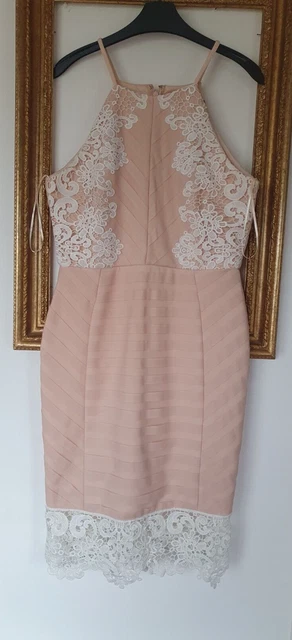 MICHELLE KEEGAN LOVES Lipsy Lace Applique Cami Strap Dress Size 12