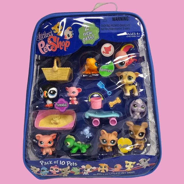 HASBRO LITTLEST PET Shop Pack of 10 875 Greyhound Dog 649 Kitten Cat