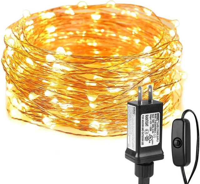 Fairy Lights with Switch 100/200 LED Plug in Copper String Light Christmas Party