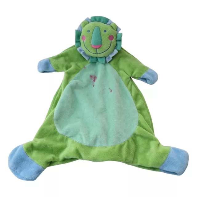 Manhattan Toys green lion baby comforter blanket blankie soother toy teddy