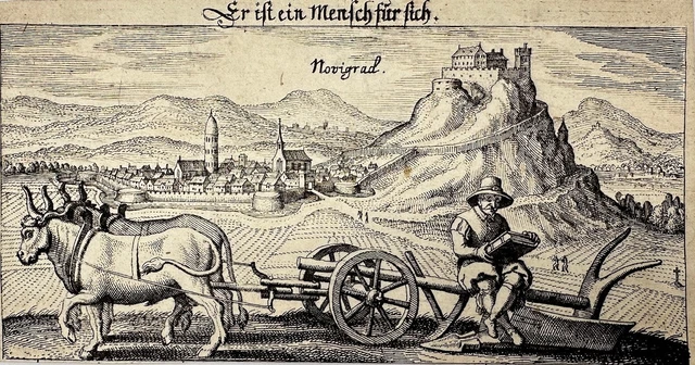 Antique Topography - Historical View of the City - “Servas in Hungary” - 1688