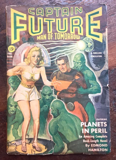 Vintage CAPTAIN FUTURE Pulp Magazine Fall 1942 Vol. 4 #3 SCIENCE FICTION