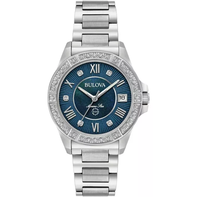 Montre Bulova Woman Diamonds 963215 Marine Star Lady Diamond Montre Montre