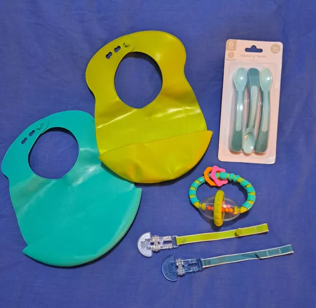 Bulk Lot Baby Feeding Accessories Soother Clips Spoons Bibs Rattle Tommee Tippee