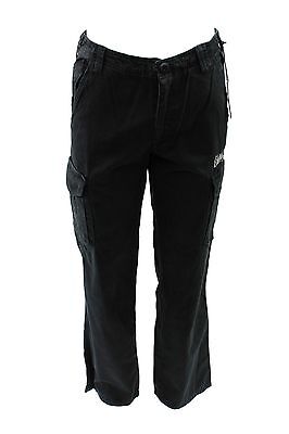 Pantalone da uomo lungo nero Billabong cargo classico cotone moda tasche