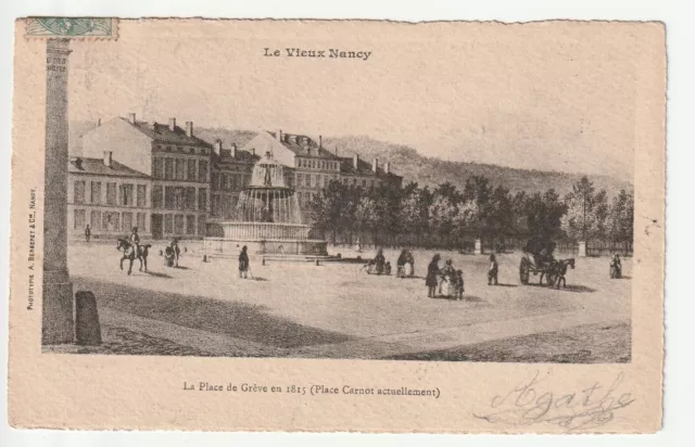NANCY - CPA 54 - Série le Vieux NANCY - Place de Greve en 1815 ( place Carnot)