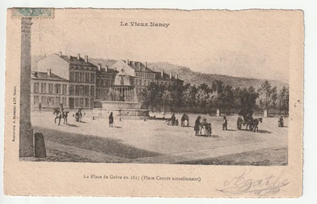 NANCY - CPA 54 - Series le Vieux NANCY - Place de Greve in 1815 (Place Carnot)