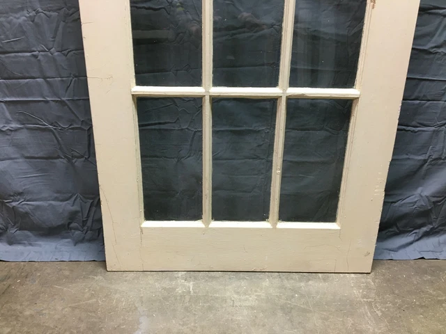 Antique Single 15 Lite Shabby 31x84 Large Glass French Door VTG Old Chic 107-22B 3