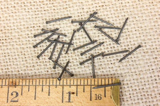 1/2” BRASS BRADS 25 NAILS Escutcheon pins ANTIQUE DARK patina color 20 gauge