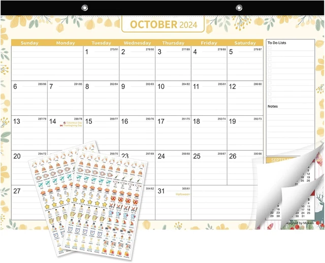 LARGE DESK CALENDAR 20242025, Mokani Big Monthly Wall Calendar from