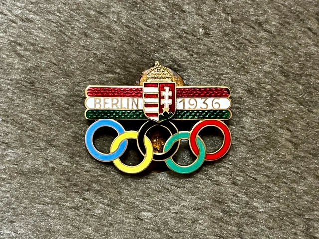 Berlin 1936 Summer Olympics Hungary Participant Badge #361 RARE Berlin 1936 Summer Olympics Hungary Participant Badge #361 RARE