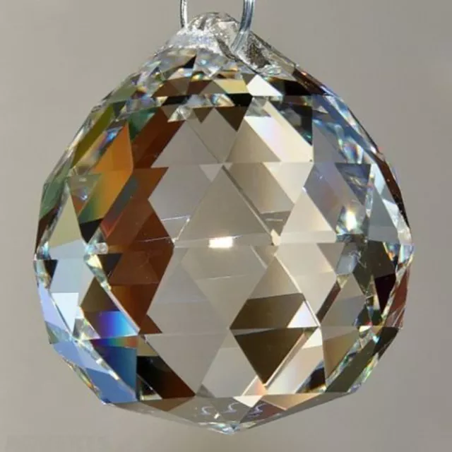 30mm Clear Crystal Feng Shui Lamp Ball Prism Rainbow Sun Catcher Wedding