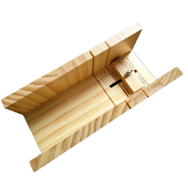 Herramienta de corte de jabón hecha a mano, dispositivo de corte de jabón ajustable de madera de goma, L8