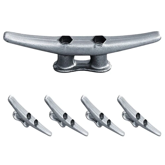 6" Dock Cleats | Weatherproof Galvanized Cast Iron 6 Inch Boat| 4, 8 or 16 Pack