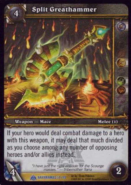 World of Warcraft TCG Split Greathammer (Foil) - Naxxramas Treasure 37/40