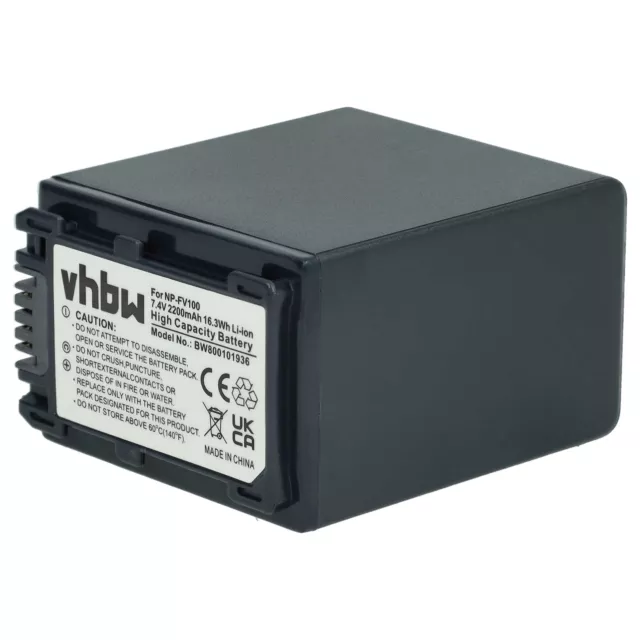 Batería para Sony DCR-DVD150E DCR-DVD115E DCR-DVD308E DCR-DVD110E 2200mAh