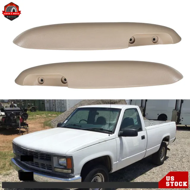 For Chevy GMC Pickup Truck SUV Pair Tan Front Driver+Passenger Door Armrest