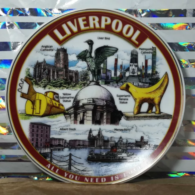 Liverpool City All You Need Is Love Wahrzeichen Eurovision Song Plakette brandneu