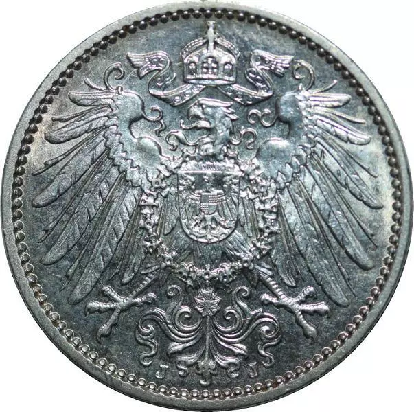 P8152 Germany Empire Mark Wilhelm II 1915 J Silver BU -> Make offer