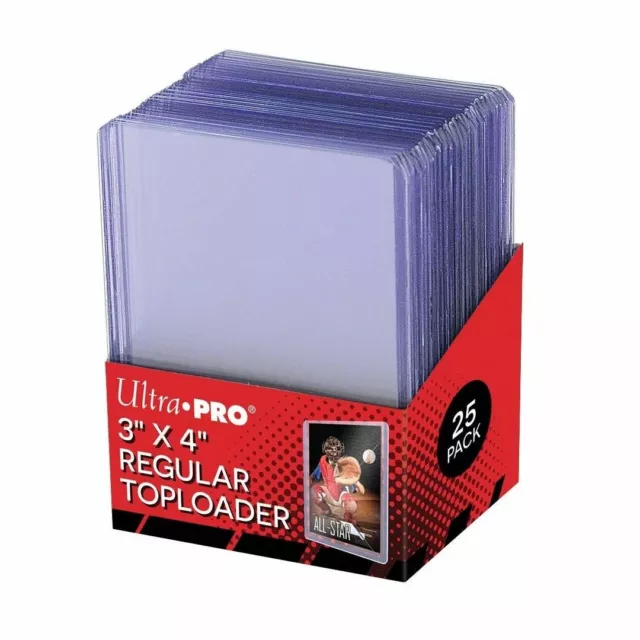 25 x Ultra Pro Toploaders CLEAR POKEMON Card Protector Top Loader Toploader