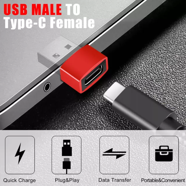 USB Type C Female to USB A Male Mobile Phone Data Transfer and Charging Adapter