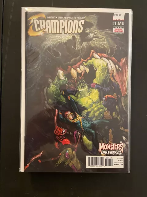 Champions 1 MU Variant High Grade 9.6 Marvel Comic Book D88-154