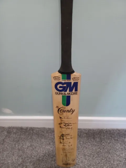 G&M England v West Indies 80's series signed cricket bat Clive Lloyd, Alan Lamb