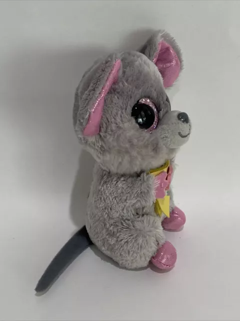 Ty Beanie Boos 2015 SQUEAKER the Mouse 6" Stuffed Animal Plush Toy No Tag 2