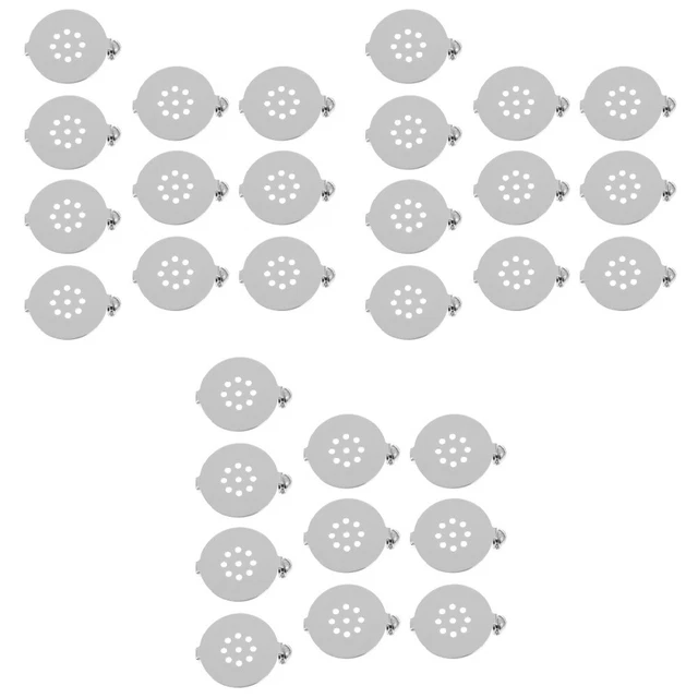30 piezas soporte para broche broche base almohadilla joyería bandeja plateada
