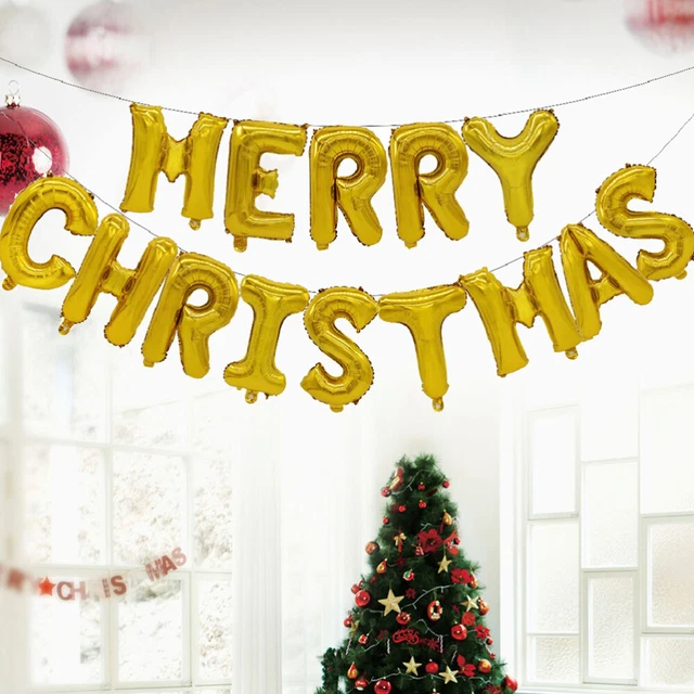 2 Sets Frohe Weihnachten-Banner Partybedarf Weihnachtsdeko Hochzeitsdeko