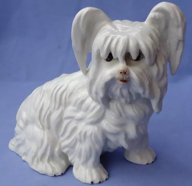 SKYE SILKY PAPILLON BRIARD ITALY TERRIER DOG  7" figurine marked