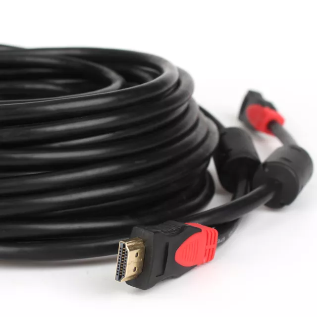 High Speed HDMI Cable with Ethernet 3D 4k@1080p W/Ferrite Core 3m/5m/10m/15m Lot