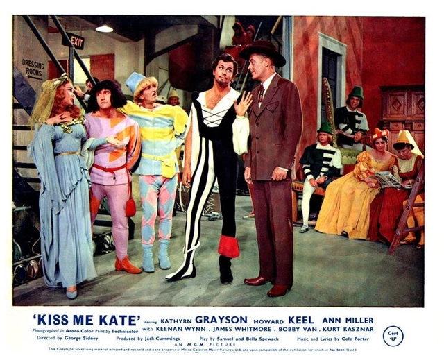 Kiss Me Kate Original Lobby Card Kathyrn Grayson Howard Keel James Whitmore Wynn
