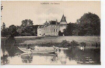Dormans-marne-CPA 51-le chateau 7-boat ride