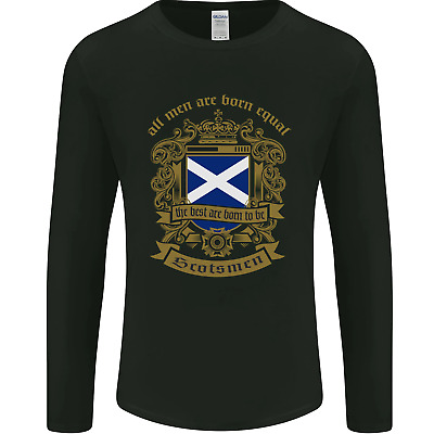 All Men Are Born Equal Scotland Scottish Mens Long Sleeve T-Shirt